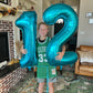 2 Balloon, Blue Number Balloons 40 Inch, 2Nd Balloon Number Birthday Decorations, Two Second Birthday Party Supplies, Number 2 B