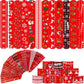 Elcoho 60 Pack Christmas Slap Bracelets Toys Xmas Slap Bands Santa Claus Snowman Reindeer Slap Wristband for Christmas Party Fav