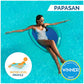 SwimWays Spring Float Papasan Pool Lounger for Swimming Pool  Inflatable Pool Floats mature-themed with Fast Inflation for Ages 15 & Up  Aqua