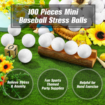 100 Pcs 1.6 Inch Mini Volleyball Stress Balls Bulk Volleyball Party Favors Volleyball Gifts for Team Tiny Foam Sports Balls with