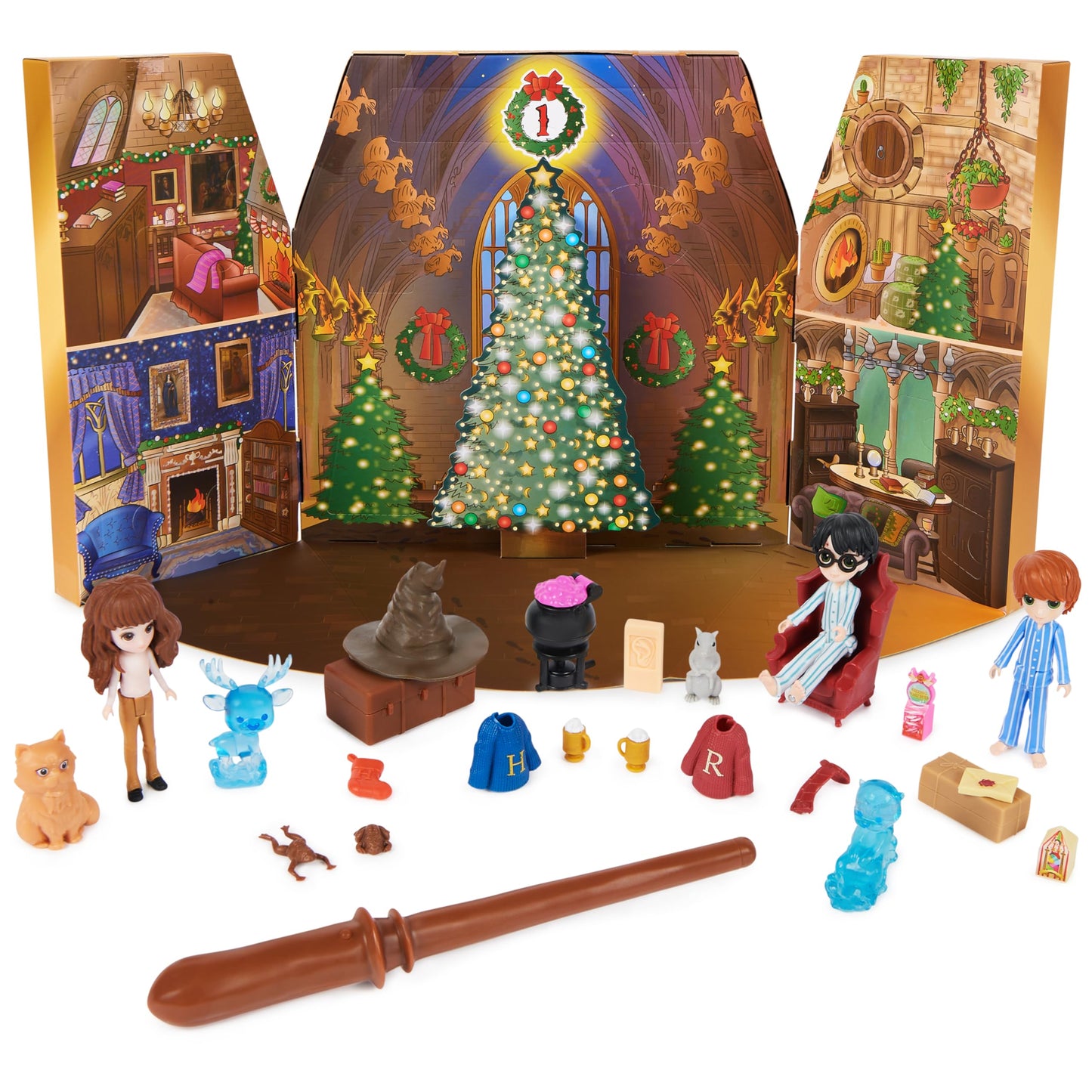 Wizarding World Magical Minis Advent Calendar 2023, 24 Surprise Toys, Kids Toys for Ages 6+, Plastic, Model 6067358