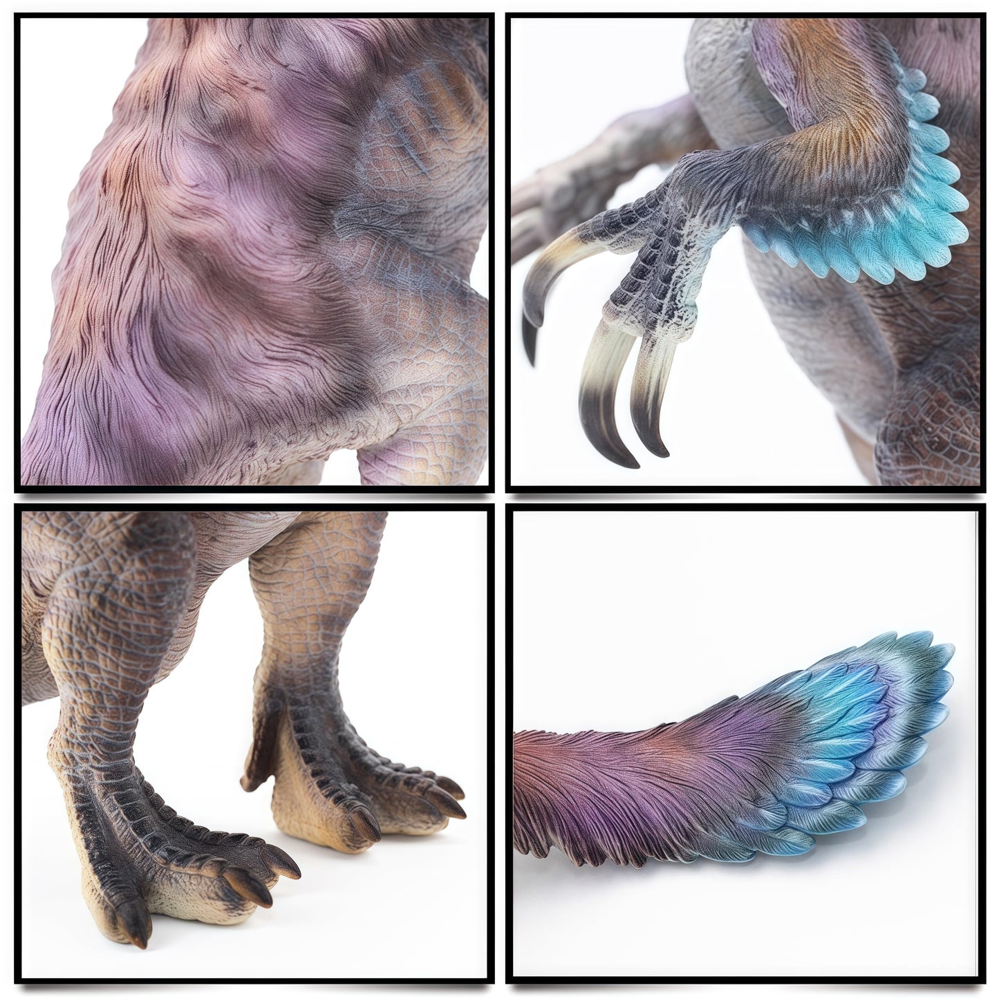 Gemini&Genius Therizinosaurus Action Figure Toy, Therizinosaurus Dinosaur with Movable Jaw and Hands, Beautiful Sculptures of Di