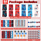 84pcs Spider Party Favors with Pens Notepads Paper Gift Bags Spider Web Key Chains Slap Bracelet Sticker Red Black Spider Themed