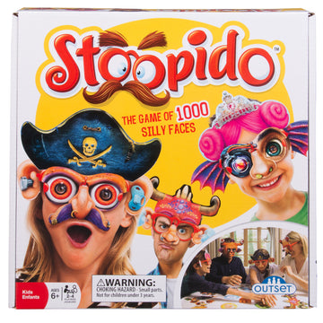 Outset Media Stoopido - The Family Party Game Of 1000 Silly Faces - Includes 25 Double-Sided Face Masks For Endless Combinations - Ages 6+