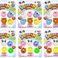 Ja-Ru Mini Mochi Squishy Animals (6 Pack) Cute Jiggly Donut Squishies For Kids & Adults, Boys & Girls. Stress Relief Fidget Gumm