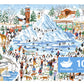 Momibook Puzzles For Adults 1000 Piece Jigsaw Puzzles Of Penguin Walk, Painting Image Winter Difficult Challenging Hard Impossib