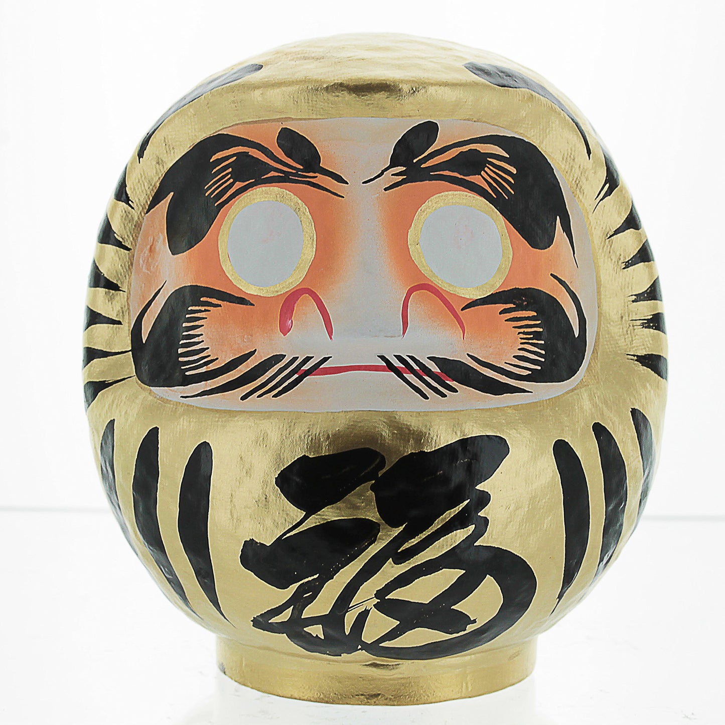 Daimonya Daruma Doll - Made In Japan - Wealth & Prosperity (Gold, Medium 4.7 Inch)