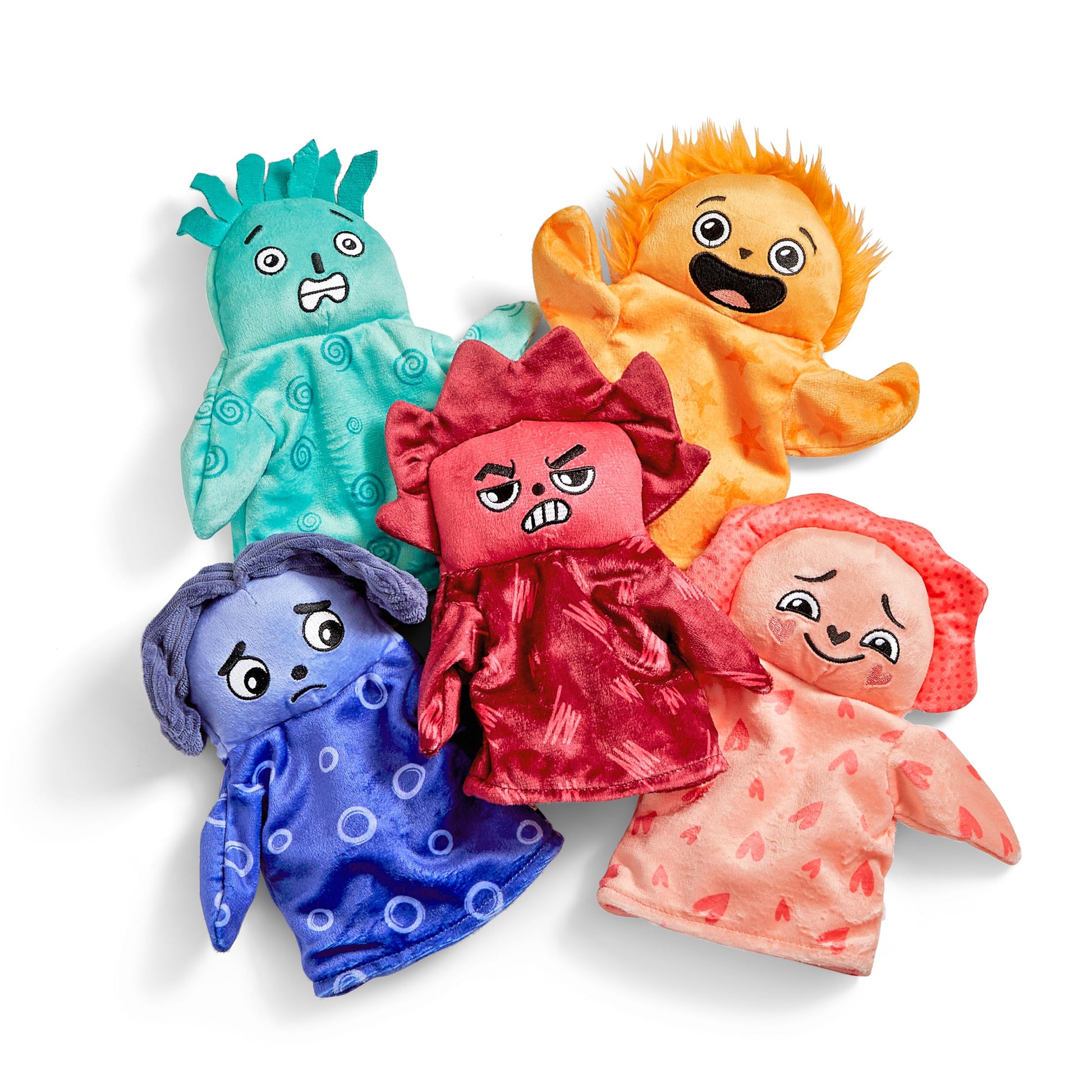hand2mind Feelings Family Hand Puppets Secondary Emotions, Social Skills Activities, Mindfulness for Kids, Social Emotional Lear