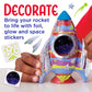 Creativity for Kids Sand Art Kit - Rocket Ship - Glow in the Dark, Large Size - DIY Space Toys for Boys (Ages 6+) - Model 6392000