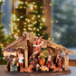 Brubaker Christmas Real Life Nativity Scene Set - Holiday Decoration - Stable With 11 Resin Figurines (Not Re-Arrangeable) - Designed In Germany