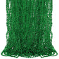 Tigeen 100 Pcs Mardi Gras Beads Necklaces Bulk 30'' Metallic Beaded Necklace for Carnival Madi Gras Parade School Spirit Wear(Gr