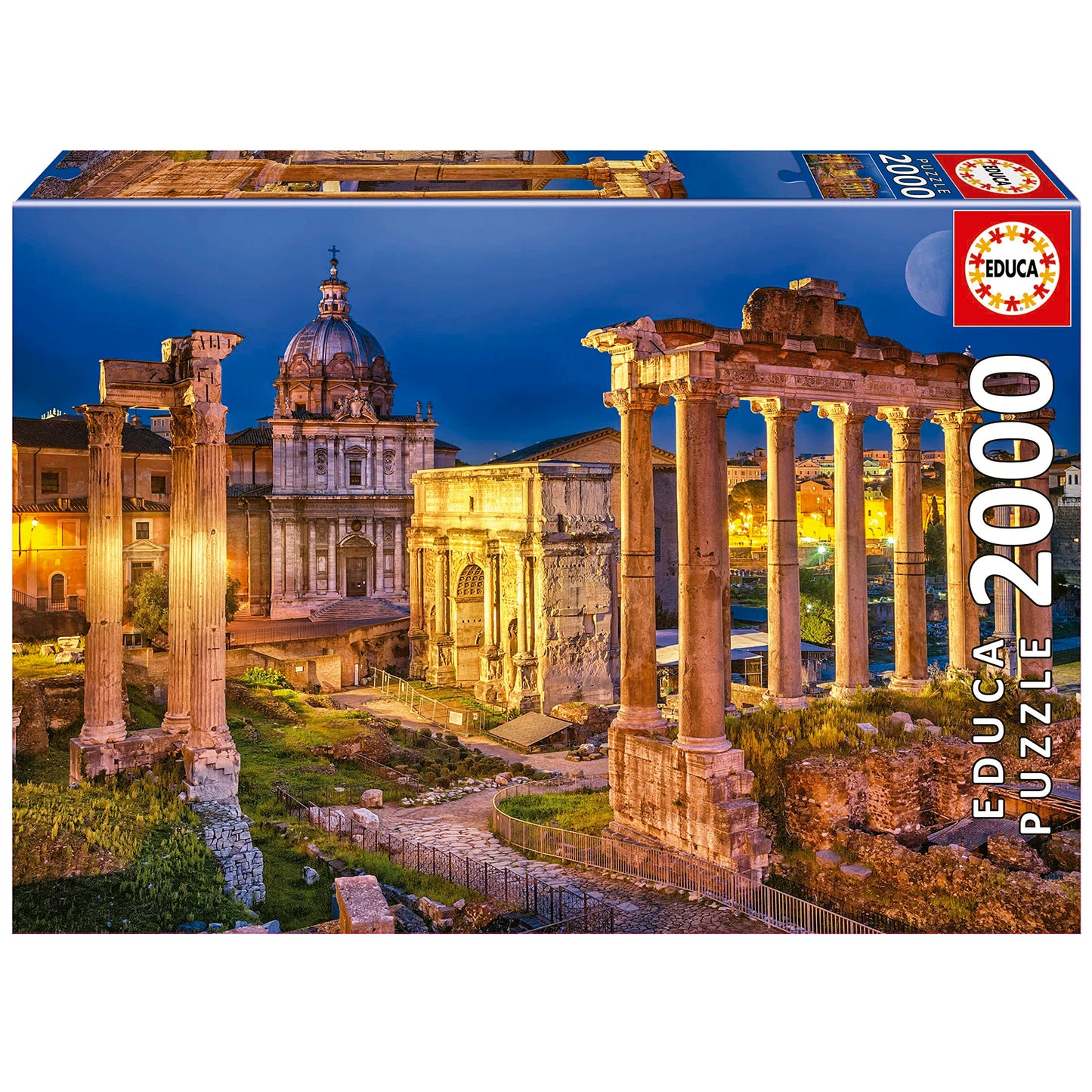 Educa - World Heritage - Roman Forum - 2000 Piece Jigsaw Puzzle - Puzzle Glue Included - Completed Image Measures 37.79' X 26.77' - Ages 14+ (19619)