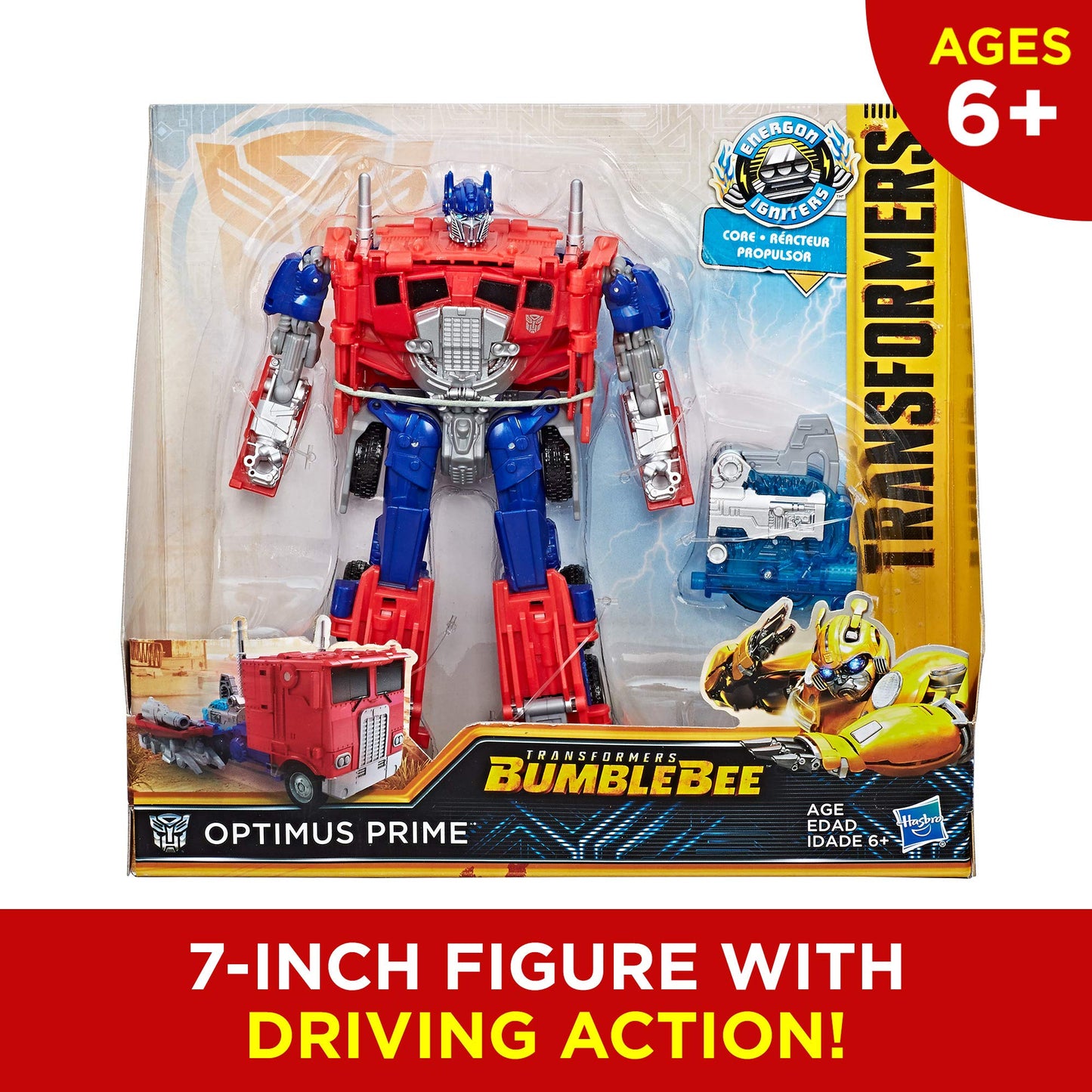 Transformers: Bumblebee Movie Toys, Energon Igniters Nitro Bumblebee Action Figure - Included Core Powers Driving Action - Toys