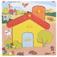 Skillofun  TPS21 Wooden Theme Puzzle Standard Hut Knobs, Multi Color