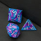 UDIXI Metal Dice Set Dragon Scale Polyhedral D&D Dice with Leather Dice Pouch for Dungeons and Dragons Role Playing Games and Ot