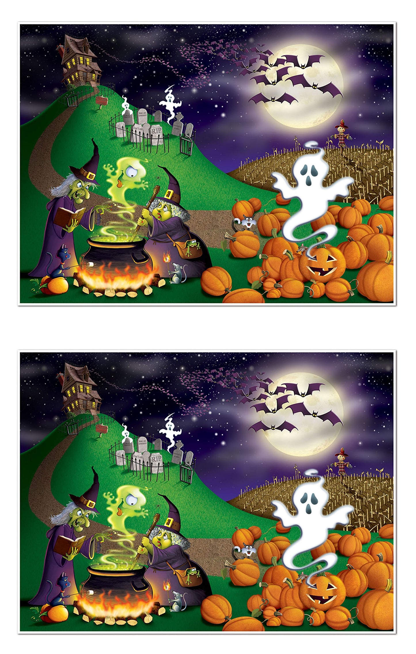 Beistle S00909AZ2 Halloween Insta-Mural 2 Piece, Multicolored