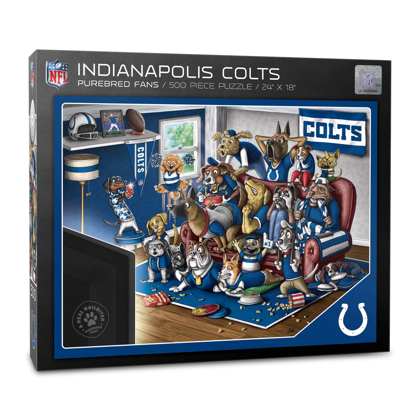 Youthefan Nfl Indianapolis Colts Purebred Fans 500Pc Puzzle - A Real Nailbiter