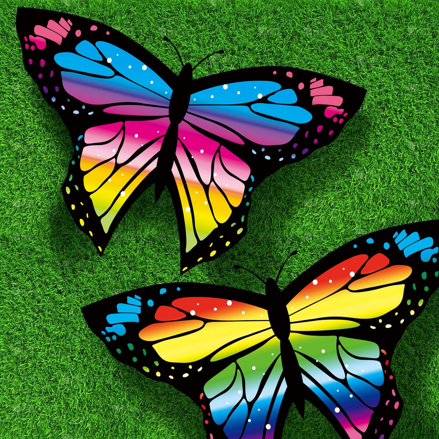 TOY Life 2 Pack Butterfly Kites for Kids Age 4-8 Boys  Beach Kites for Kids Age 8-12  Kites for mature-themed Easy to Fly  Large Kites for Kids Age 3-5  Rainbow Kites  Kids Kites Easy to Fly  Kids Outdoor Toy