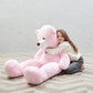 Morismos Giant Teddy Bear 5Ft, Huge Teddy Bear Pink 55Inch, Life Size Bears For Girlfriend Girls On Christmas Valentine'S Day