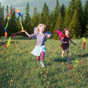 Hapmars 20 Pack Ribbon Dancer Wands For Kids, Rainbow Streamers, Party Favors Goodie Bags Stuffers, Girls Birthday Gifts For Dan