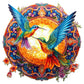 Jigfoxy Wooden Puzzles for mature-themed  Hummingbird Wooden Jigsaw Puzzles  Unique Animal Shape Puzzles  Christmas Thanksgiving Gifts for Family Friend(L-13.8 * 13.8in-300psc)