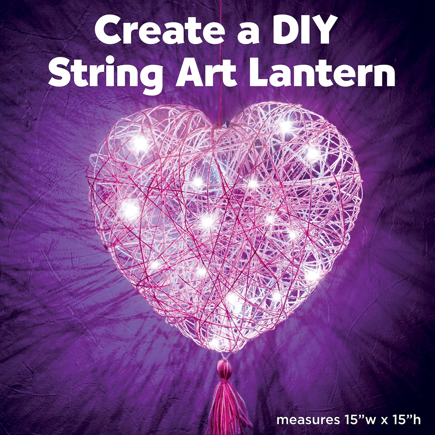 Creativity for Kids String Art Heart Light Craft Kit - Kids Arts and Crafts, Tween Girl Gifts, String Art Kit (Ages 8+)