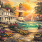 Buffalo Games 1000 Piece Jigsaw Puzzle - Chuck Pinson Cottage By The Sea - Multicolor Paperboard Model 11398