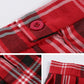 Women`S School Uniform Costumes Short Slim Pleated Plaid Skirts(3Xl,Red Black White)