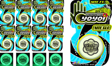 JA-RU Glow in The Dark Yoyo (8 Units) Responsive Yo Yo for Kids Fidget Toy Pack. Beginners & Professional Yoyo. 90s Toys Nostalg