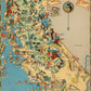 California Wooden Map Jigsaw Puzzle Toys for Adults USA of State Map Decorate Puzzle Games 500 Piece