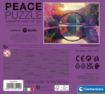 Clementoni 35119 Peace Mindful Reflection 500 Pieces, Made In Italy, Jigsaw Puzzle For Adults, Multicolor, Medium