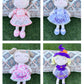 Gloveleya Personalized Curly Doll With Your Name - Cute Custom Light Purple Soft Plush Doll For Girls Plush Doll Customized Gifts