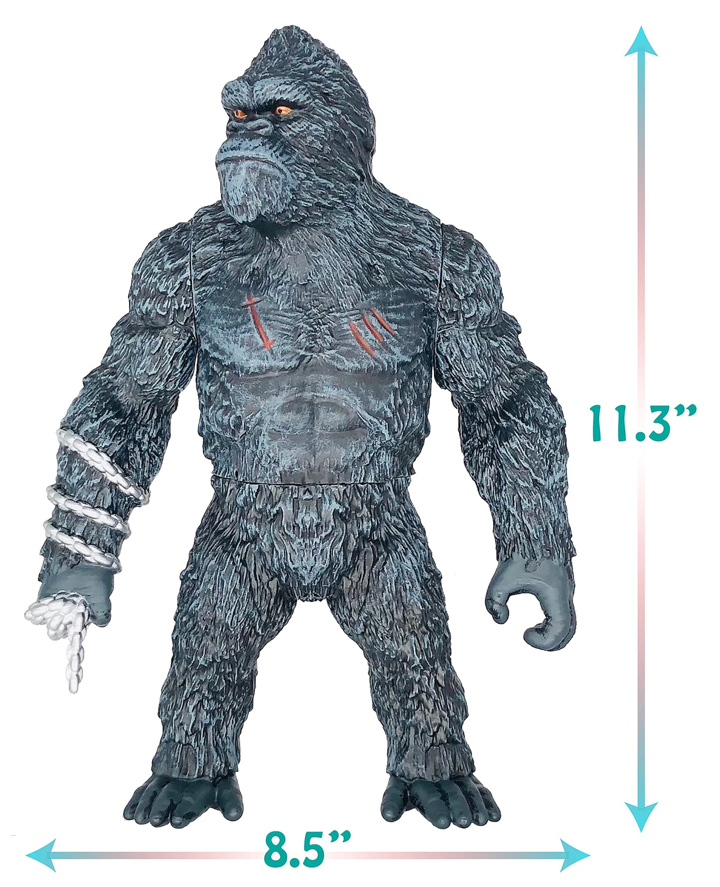 Twcare Giant King Kong Vs Godzilla Action Figure 11.3' Fight Mode Gorilla Ape Solid Wild Movie Series, Travel Bag