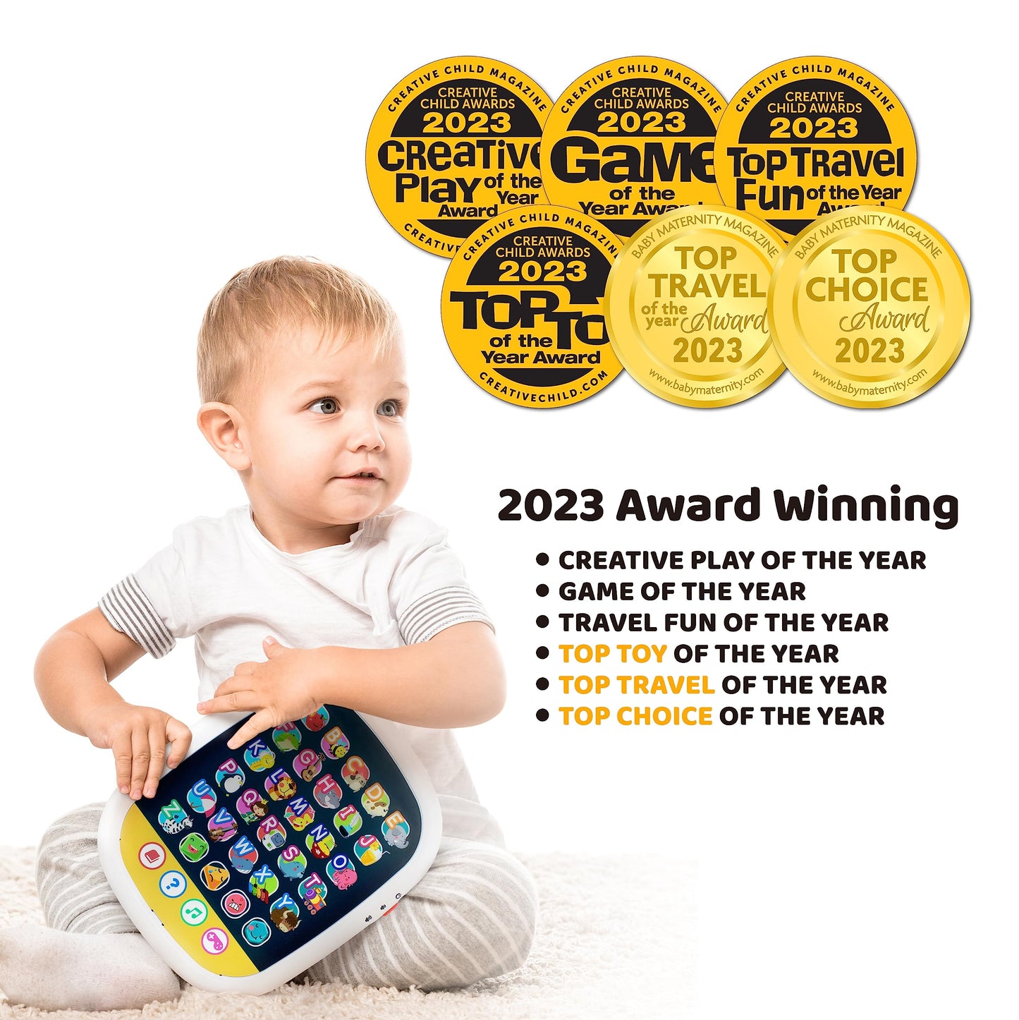 BEST LEARNING Touch & Learn Tablet - Educational Toy for Toddlers 2-5, Interactive, Small, Plastic, Model 1011VB