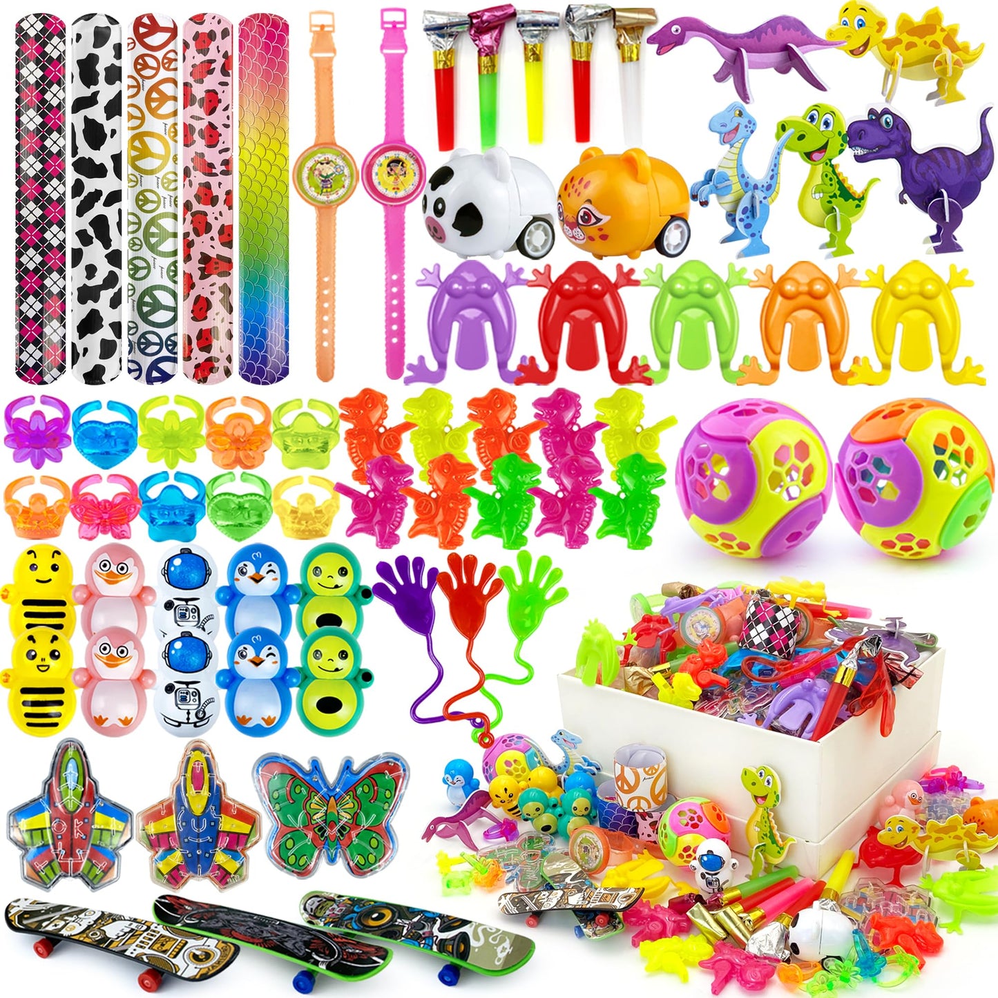 XIPEGPA 65PCS Party Favors Toy Assortment for Classroom Rewards Bulk Toys Birthday Party Toys Goodie Bag Filler Treasure Box Gif