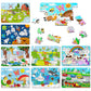 Soulchen 8 Pack Color Your Own Jigsaw Puzzles for Kids Ages 4-6, 6-8, 6-8, 8-10 Under the Sea Farm Animal Outer Space Dinosaur I