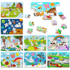Soulchen 8 Pack Color Your Own Jigsaw Puzzles for Kids Ages 4-6, 6-8, 6-8, 8-10 Under the Sea Farm Animal Outer Space Dinosaur I