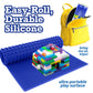SCS Direct Brick Building Blocks Silicone Playmat - 16" Portable Green Playmat for Kids, Compatible with All Major Brands, Model BRK-PLM