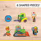 Mudpuppys Construction Site 25 Piece Floor Puzzle, Features 25 Colorful, Oversized Pieces, Includes 6 Special Shaped Pieces of A