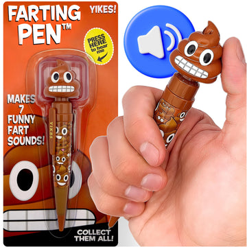 Farting Poop Pen Makes 7 Funny Fart Sounds - Perfect Stocking Stuffers For Kids, Teens & Boys - This Poop Pen Makes Funny Gifts