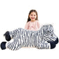 Ikasa Large Zebra Stuffed Animal Plush Toy,30' Giant Zebra Cute Jumbo Soft Toys,Huge Big Size Plushy Fluffy Fat Oversized Plushie,Gifts For Kids
