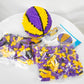 lovlaugh 850pcs Basketball Building Blocks Set - Purple & Yellow Mini Bricks STEM Toy for Kids 8+ to Build Realistic Basketball Model  with Instruction Manual