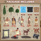 Powhatan Indians, Powhatan Native American Figurines Set, Figurine Includes Powhatan Indian Figurines, Chief, Campfire, Trees, F