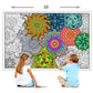 Young N Refined 2 Pack of Giant Coloring Posters of Flowers and Mandala collages Folded Version (42x60)