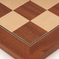 A&A 21.25' Professional Wooden Tournament Chess Board/Mahogany & Maple Inlaid / 2.25' Squares W/O Notation