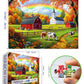 MINIWAN 500 Piece Fall Farm Shaped Puzzle - Autumn Harvest Scene, Challenging Jigsaw for Adults & Family, 21 x 15 Inch
