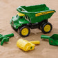 TOMY John Deere 15'' Big Scoop Dump Truck with Sand Tools, Brown/a