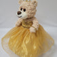 Kinnex Collections Since 1997 12'' Quince Anos Last Doll Teddy Bear With Dress (Centerpiece) ~ Arc09832-6 (Gold)