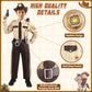 Giftinbox Police Costume For Kids, Sheriff Costume For Boys, Kids Sheriff Cowboy Costume With Accessories Halloween Costumes