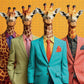 Cross & Glory - The Fab Four Giraffes - 1000 Piece Jigsaw Puzzle for mature-themeds | Unique Artwork Jigsaw Puzzles | Fun | Challenging Brain Teaser